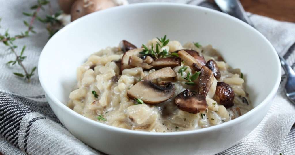 Risotto de champiñones