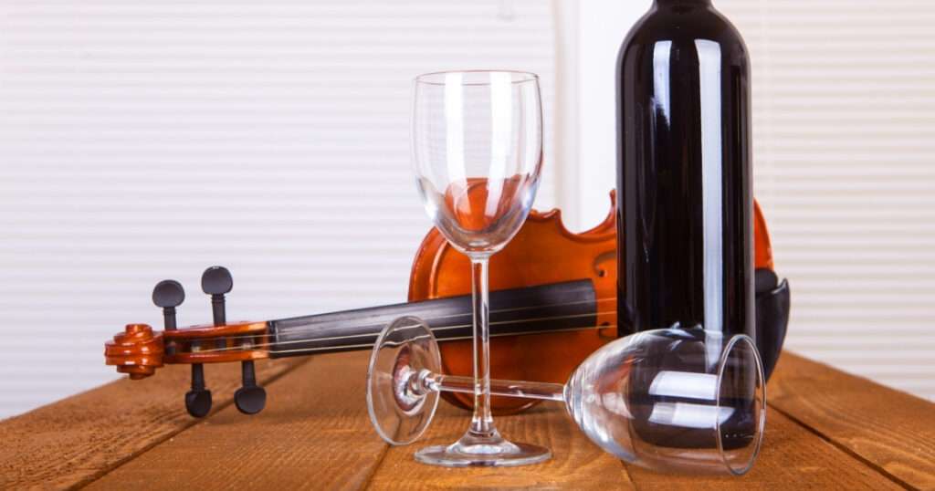 música y vino