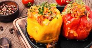 Pimientos rellenos de carne