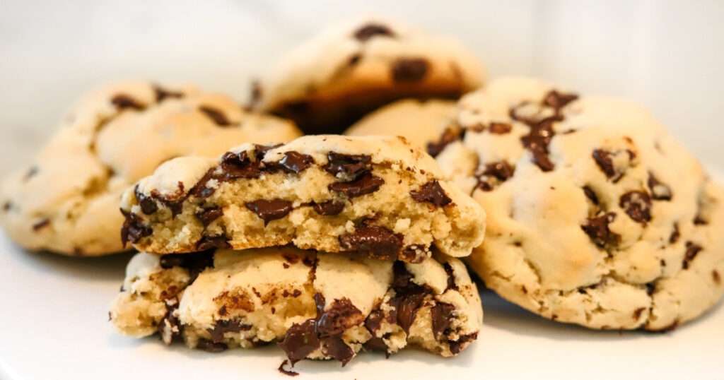 Galletas de avena, plátano y chocolate