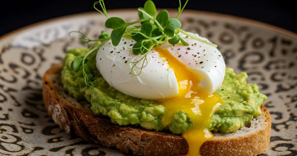 Tostadas con aguacate y huevo