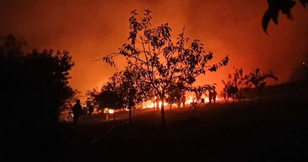 Incendio en la Ribeira Sacra
