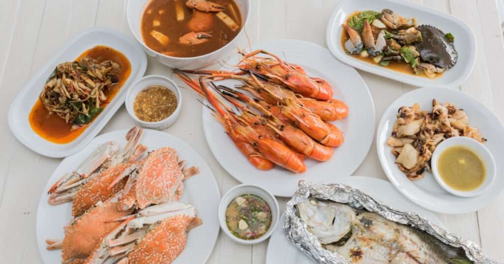 platos de mariscos y pescados